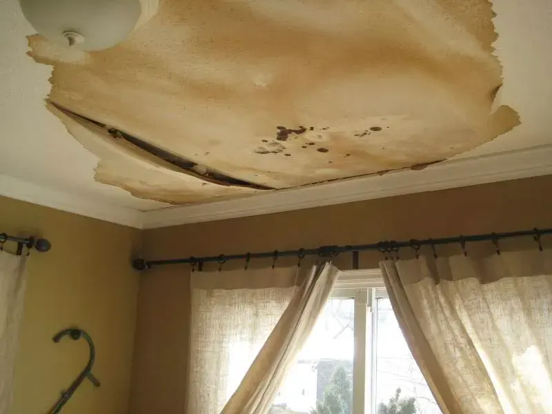 Ceiling Leak Water Damage in Wareham, MA